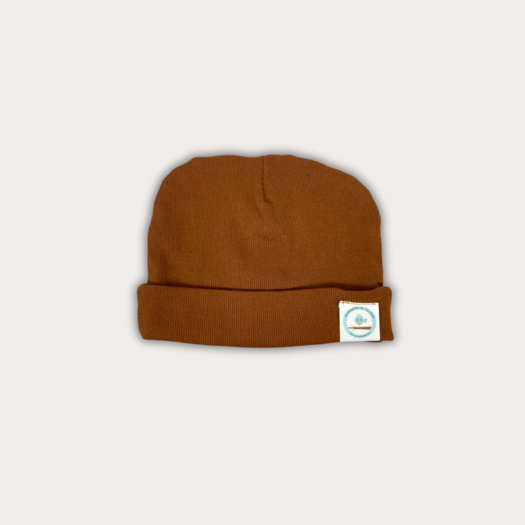 Gorros de malha canelada