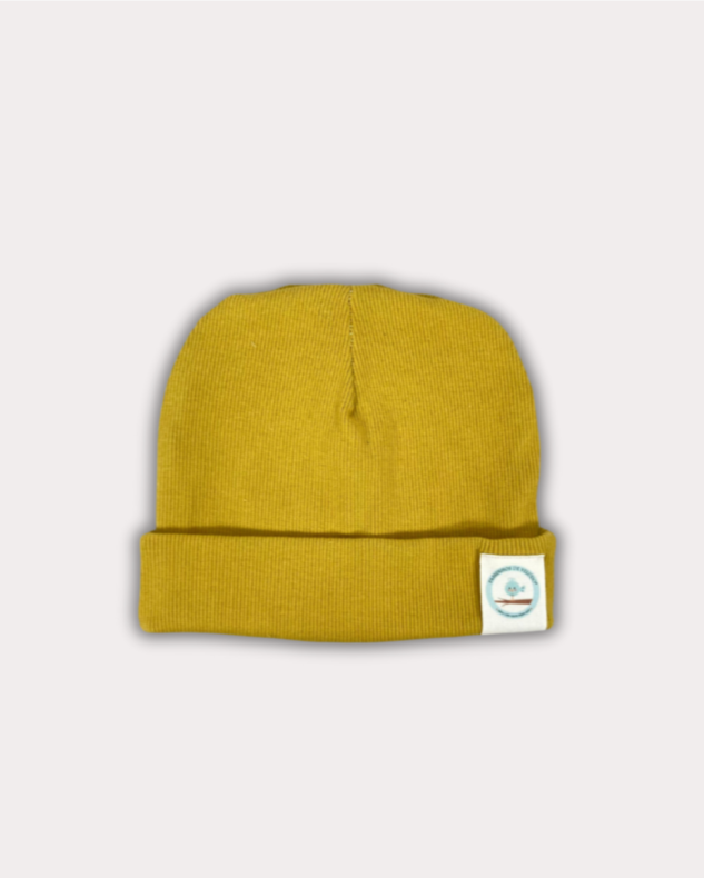 Gorros de malha canelada