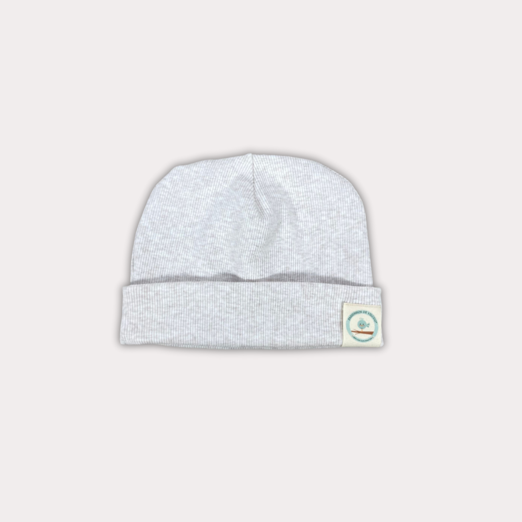 Gorros de malha canelada