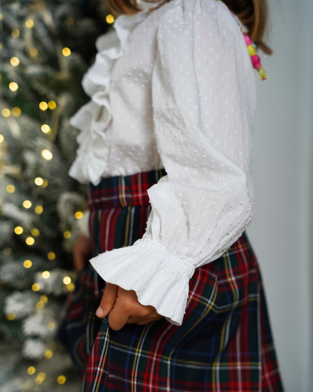 Blusa vitoriana em plumeti branco