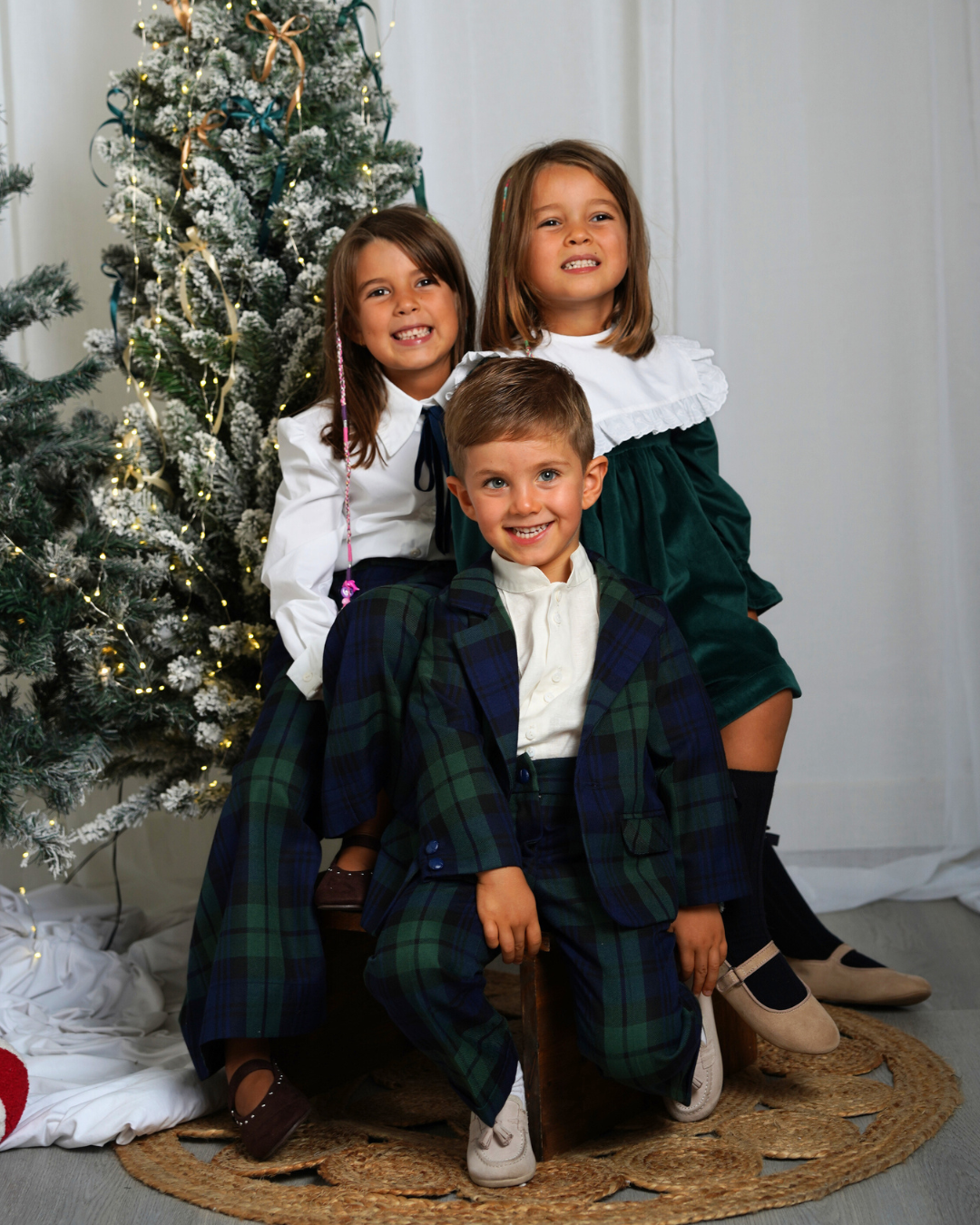 Calças menino em tartan escocês