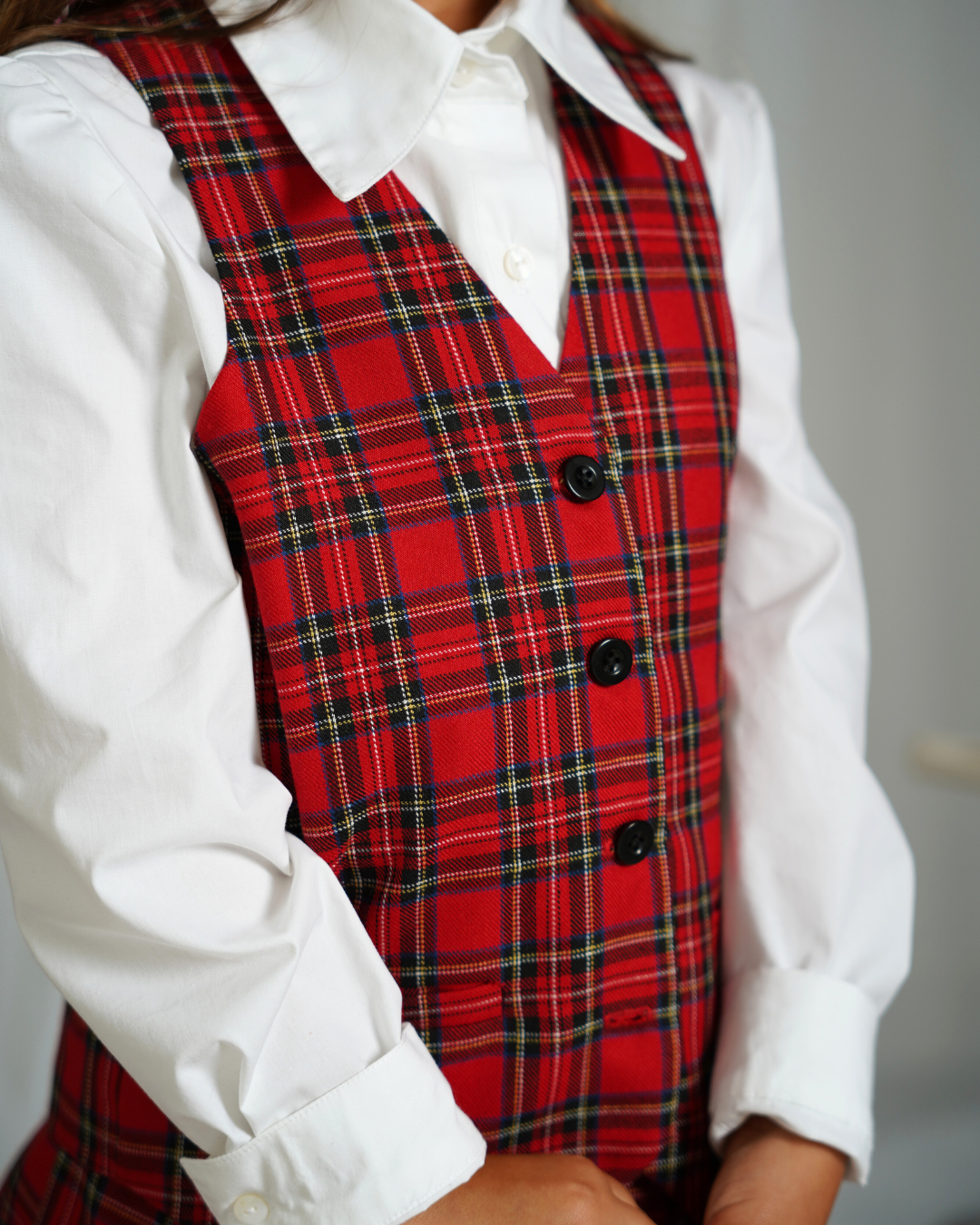 Colete em tartan escocês