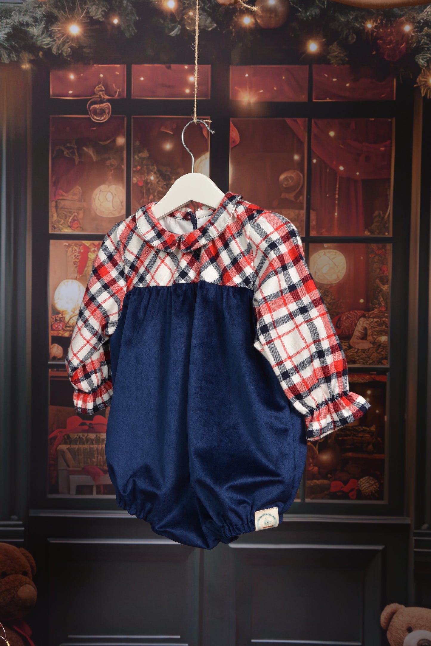 Fofo de veludo com tartan
