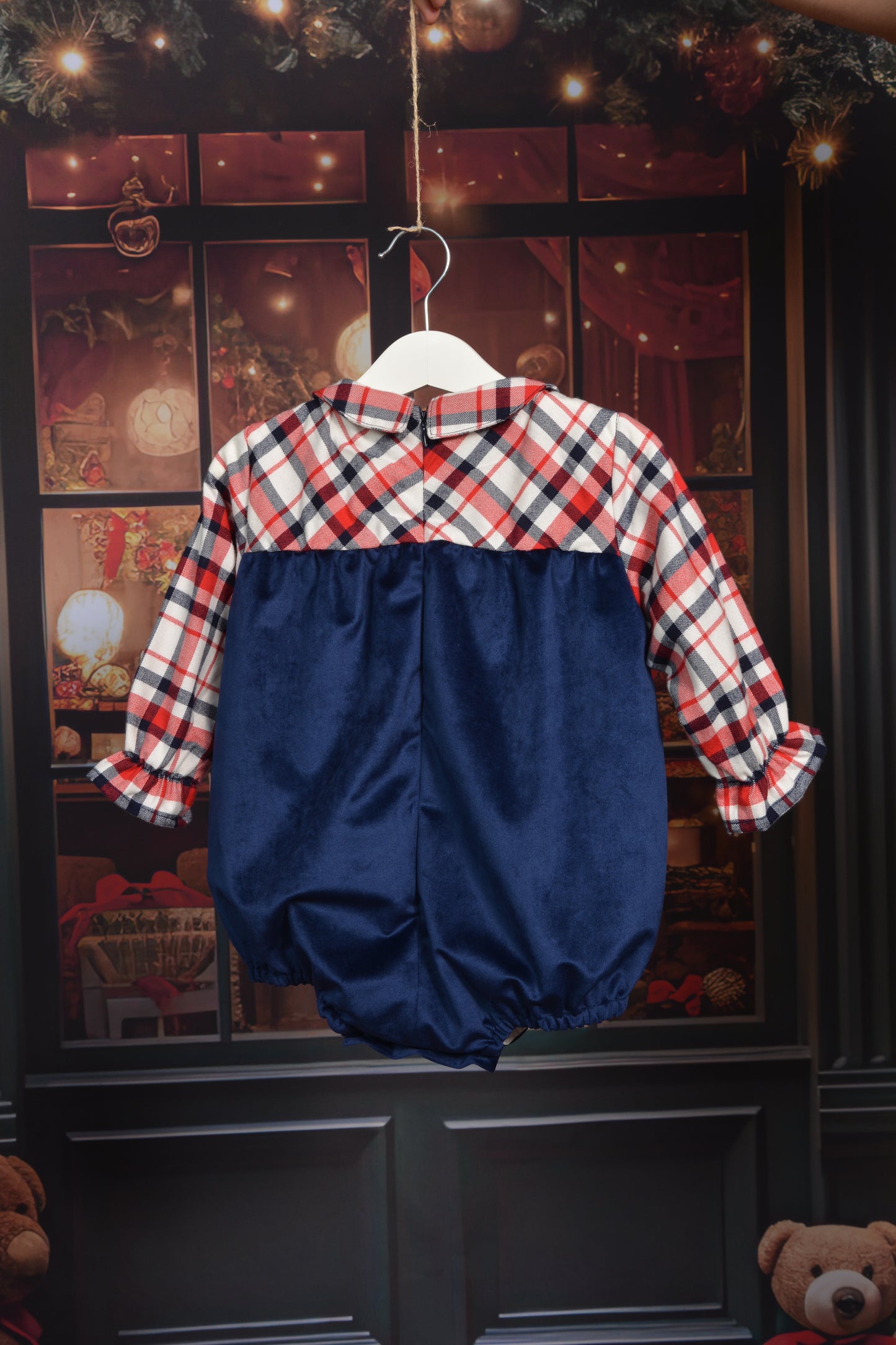 Fofo de veludo com tartan