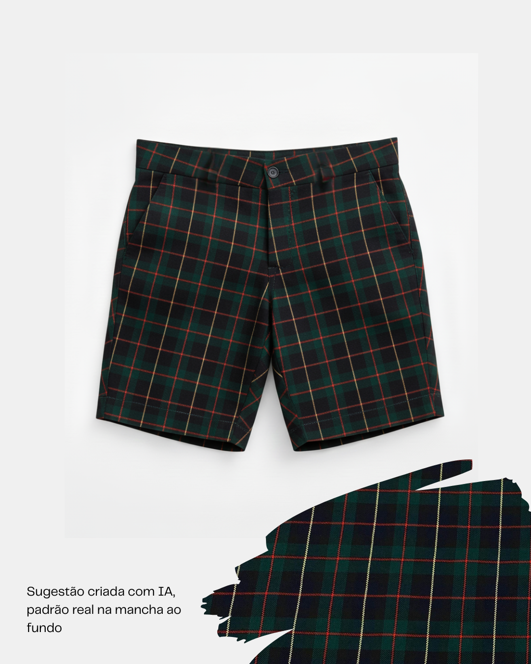 Calção em tartan