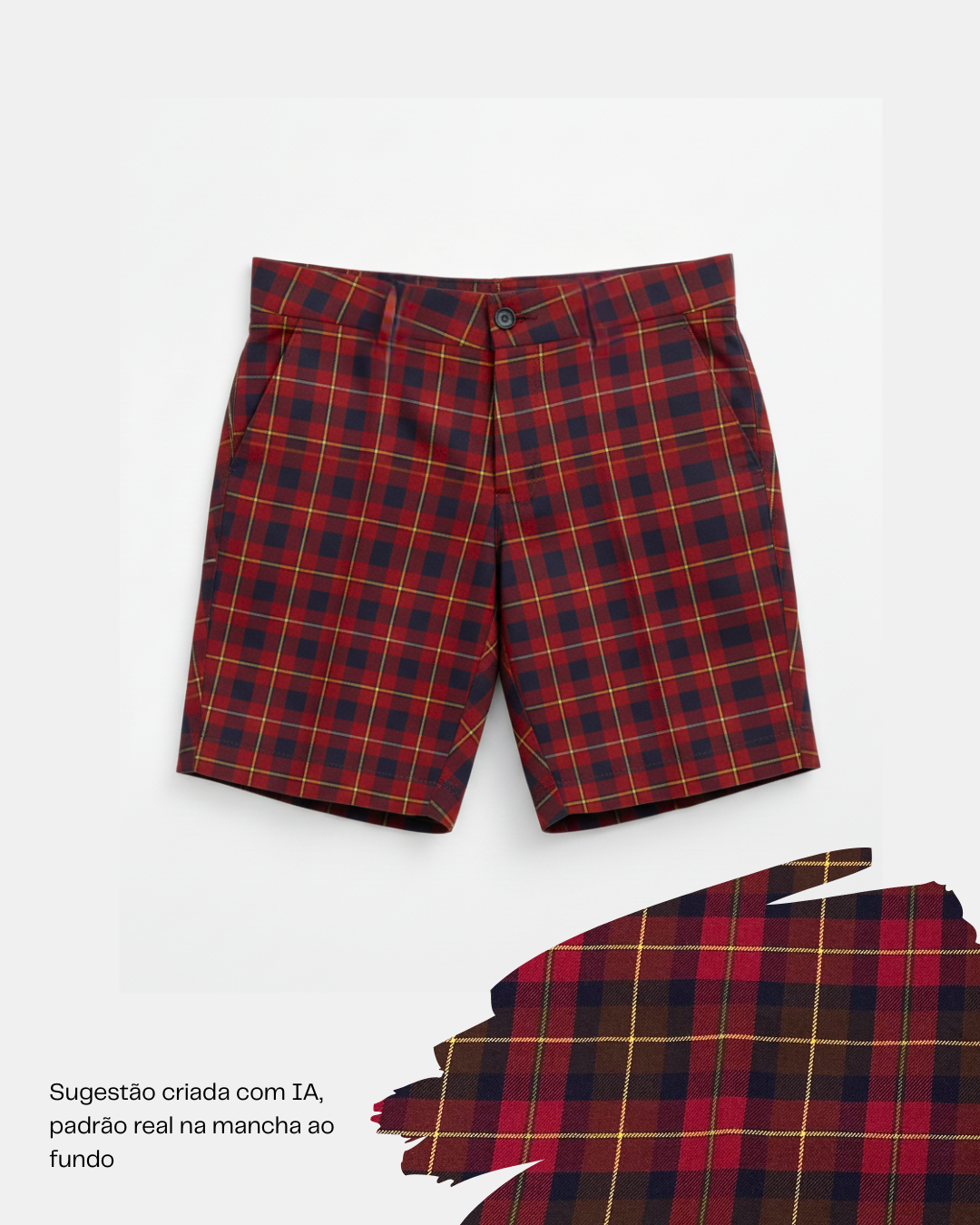 Calção em tartan