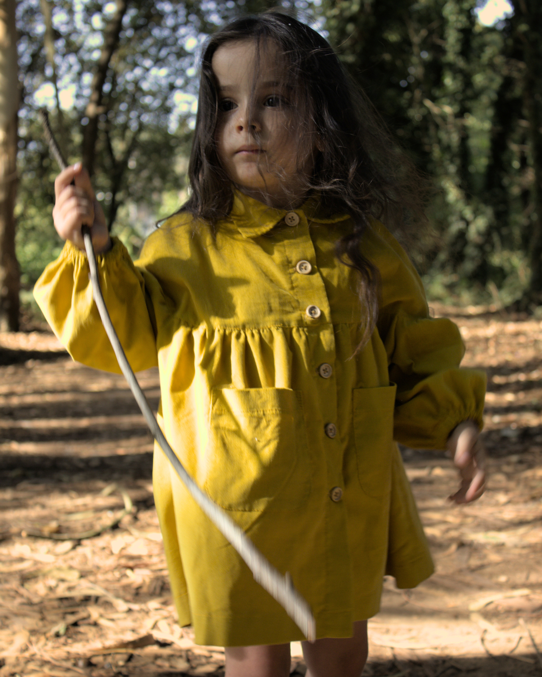 Vestido oversized em bombazine