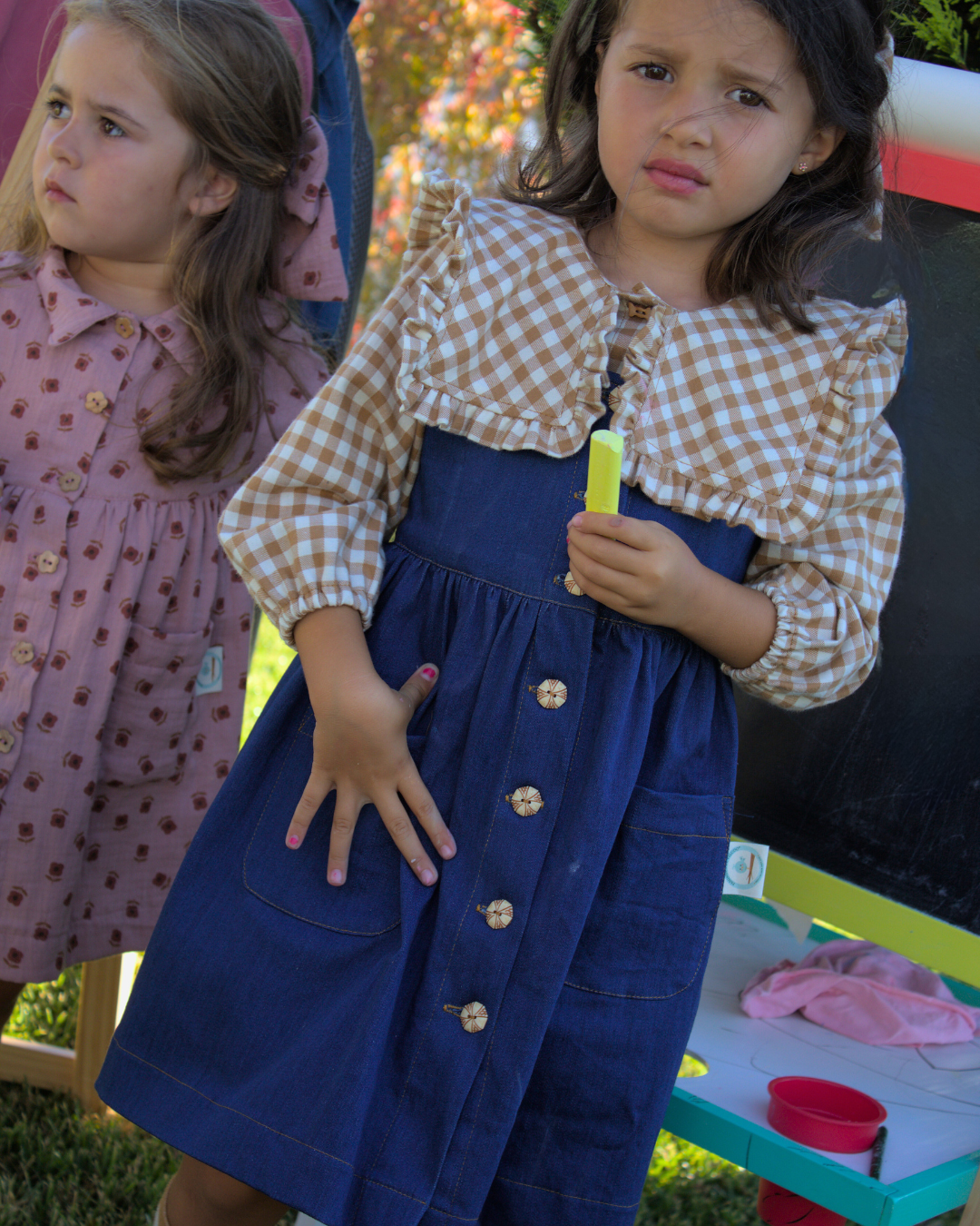 Vestido de alças em ganga