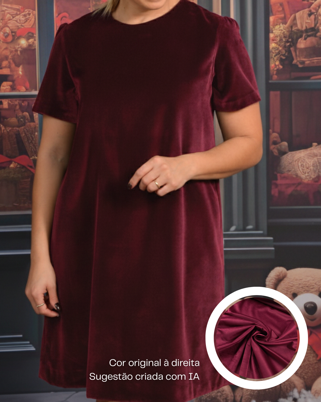 Vestido de veludo para adulto