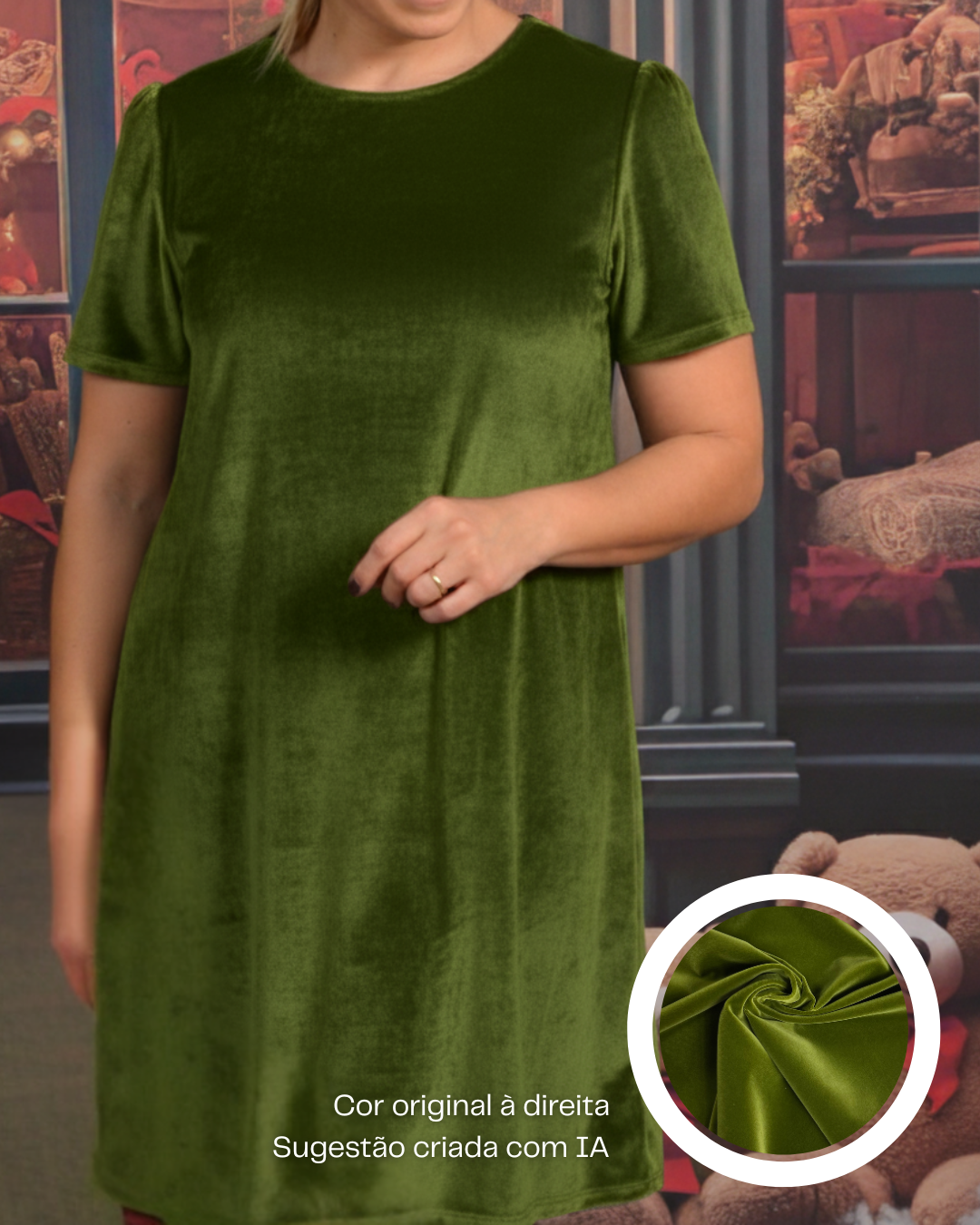 Vestido de veludo para adulto