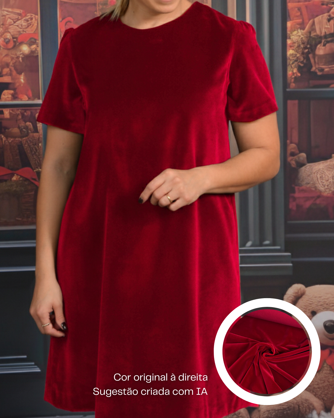 Vestido de veludo para adulto