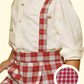 Calção em tartan com alças
