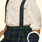 Calção em tartan com alças