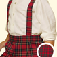 Calção em tartan com alças