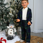 Blazer menino em tartan escocês