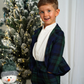 Blazer menino em tartan escocês