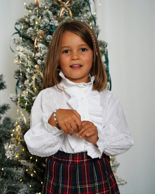 Blusa vitoriana em plumeti branco