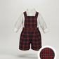 Calções de tartan escocês com alças e peito