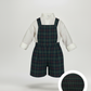 Calções de tartan escocês com alças e peito