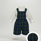 Calções de tartan escocês com alças e peito