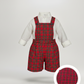 Calções de tartan escocês com alças e peito