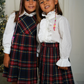 Saia de tartan com folhos