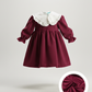 Vestido de veludo com gola amovível