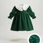 Vestido de veludo com gola amovível