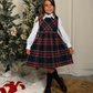 Vestido Em Tartan Escocês Sem Mangas Com Fecho Nas Costas