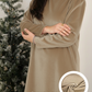 Vestido de veludo para adulto com manga comprida