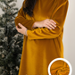 Vestido de veludo para adulto com manga comprida