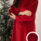 Vestido de veludo para adulto com manga comprida
