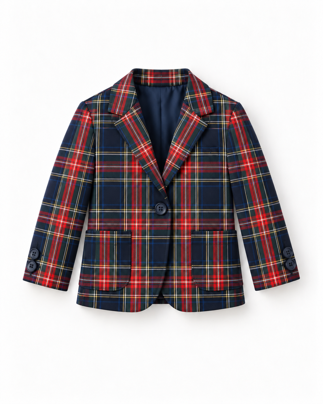 Blazer menino em tartan escocês