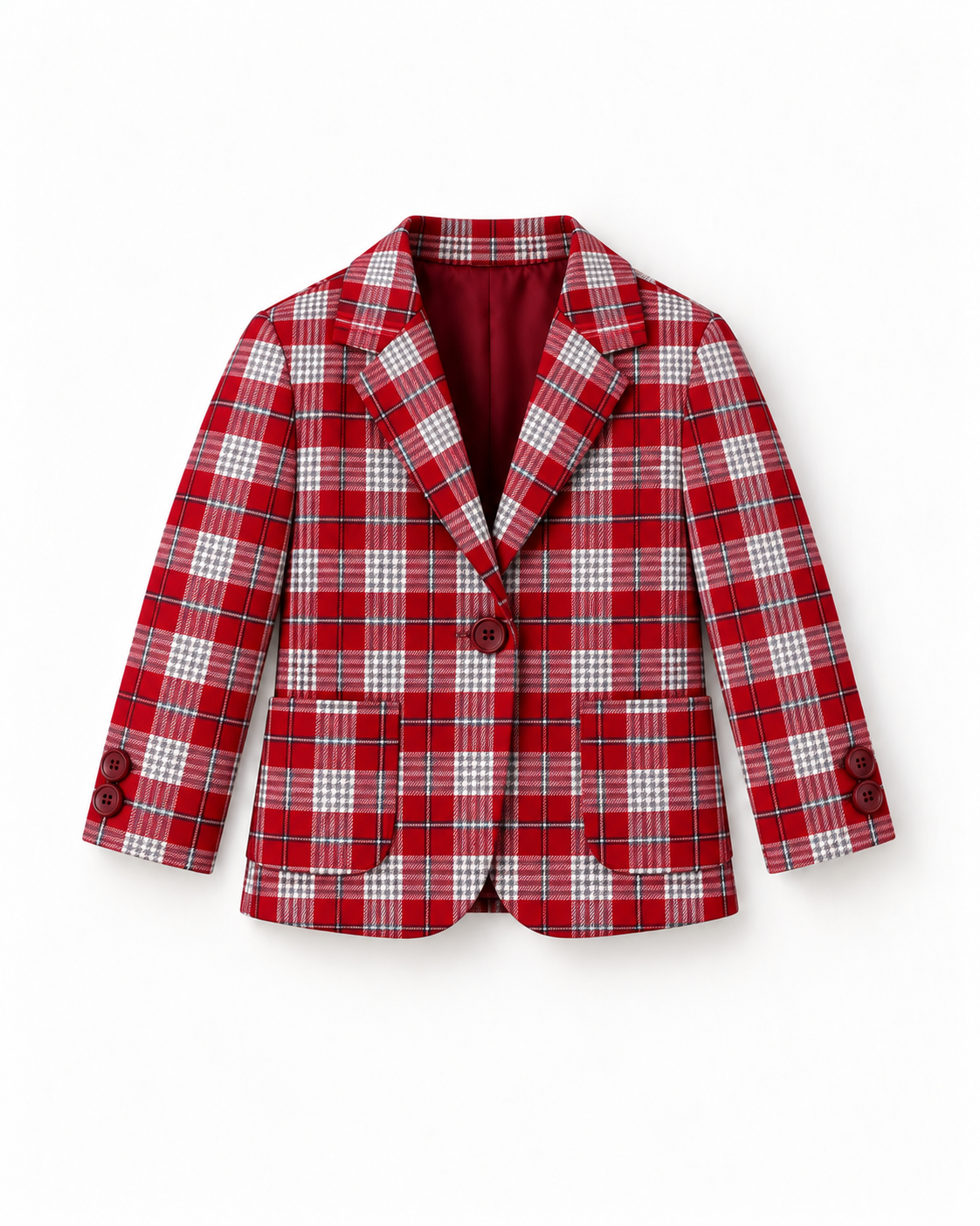Blazer menino em tartan escocês