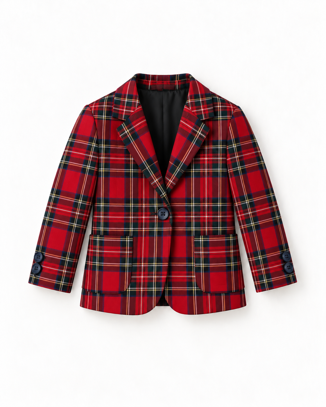 Blazer menino em tartan escocês