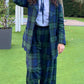 Blazer Em Tartan Escocês Para Mulher