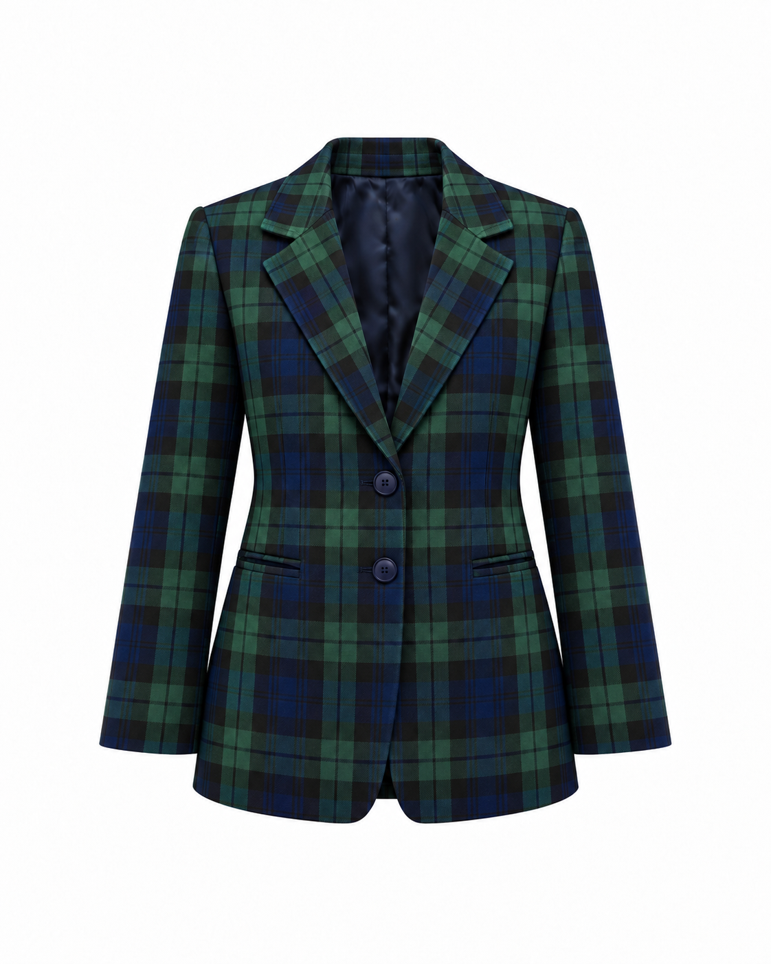 Blazer Em Tartan Escocês Para Mulher