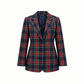 Blazer Em Tartan Escocês Para Mulher