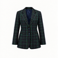 Blazer Em Tartan Escocês Para Mulher