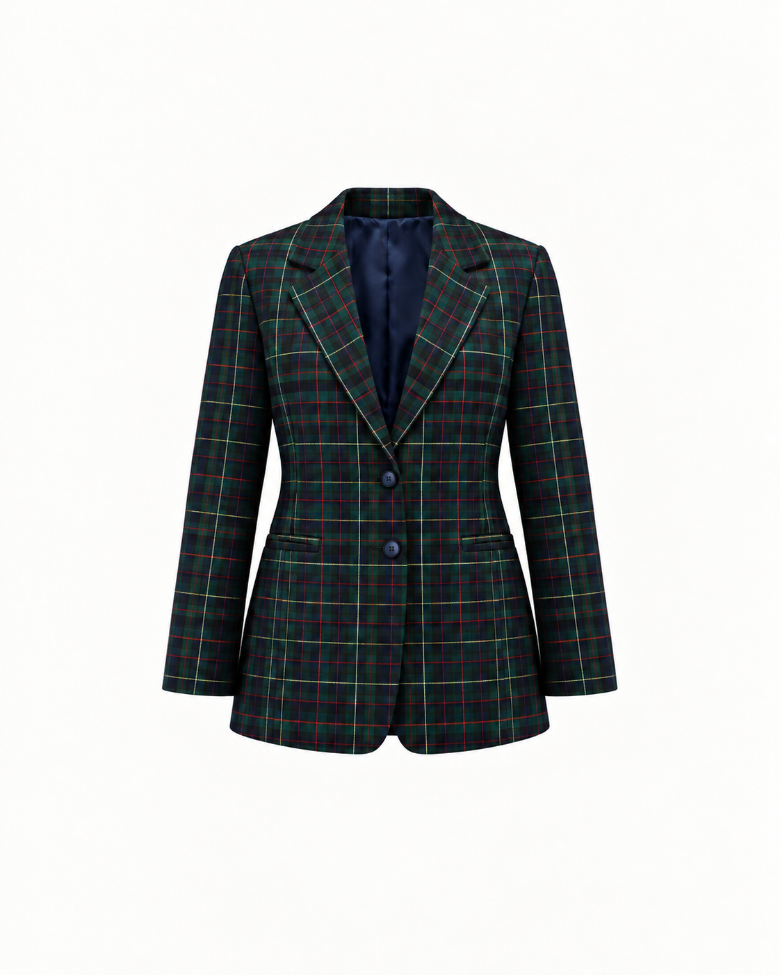 Blazer Em Tartan Escocês Para Mulher
