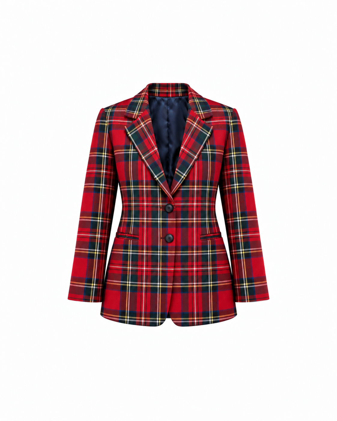 Blazer Em Tartan Escocês Para Mulher