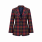Blazer Em Tartan Escocês Para Mulher