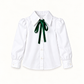 Blusa Oxford Branca Com Laço