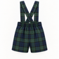 Calção De Tartan Com Alças Para Menino