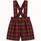 Calção De Tartan Com Alças Para Menino