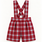 Calção De Tartan Com Alças Para Menino
