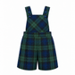 Calções De Tartan Escocês Com Alças e Peito Para Menino