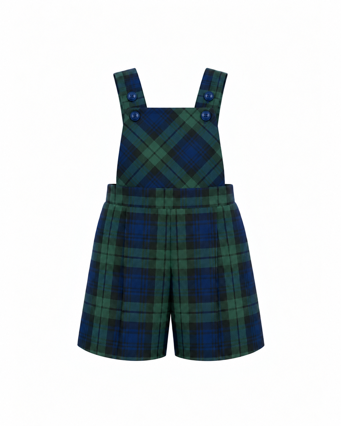 Calções De Tartan Escocês Com Alças e Peito Para Menino