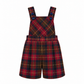 Calções De Tartan Escocês Com Alças e Peito Para Menino