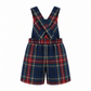 Calções De Tartan Escocês Com Alças e Peito Para Menino